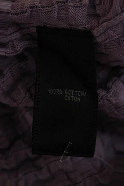 Lafayette 148 New York Women Cardigan Sweater Purple Cotton Collared Size M