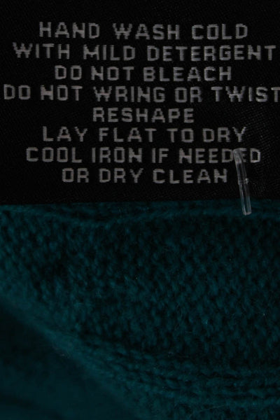 Sutton Cashmere Women Green Collared Cashmere Cardigan Size M