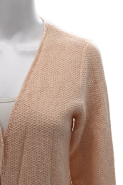Sutton Studio Women Pink Cashmere V-Neck Cardigan Long Sleeve Size PS