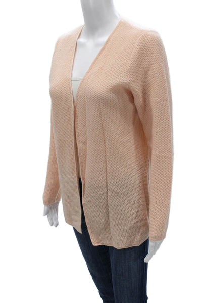Sutton Studio Women Pink Cashmere V-Neck Cardigan Long Sleeve Size PS