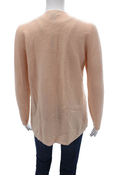 Sutton Studio Women Pink Cashmere V-Neck Cardigan Long Sleeve Size PS