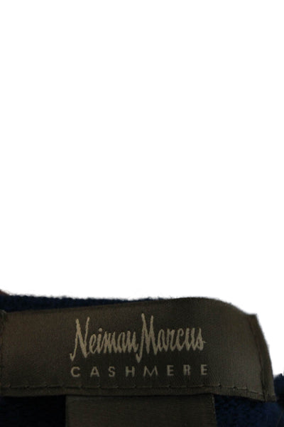 Neiman Marcus Women Cashmere Cowl Neck Pullover Sweater Blue Long Sleeve Size S