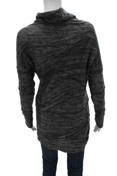 Lafayette 148 New York Womens Wool Blend Cowl Neck Tunic Sweater Gray Size S