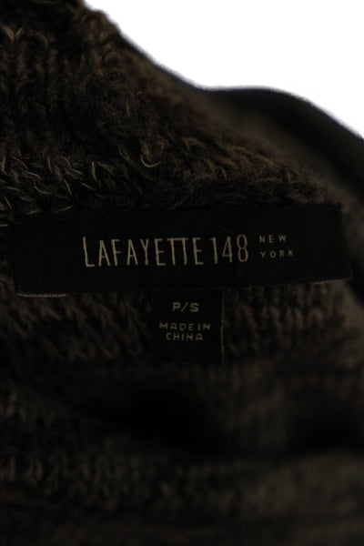 Lafayette 148 New York Womens Wool Blend Cowl Neck Tunic Sweater Gray Size S