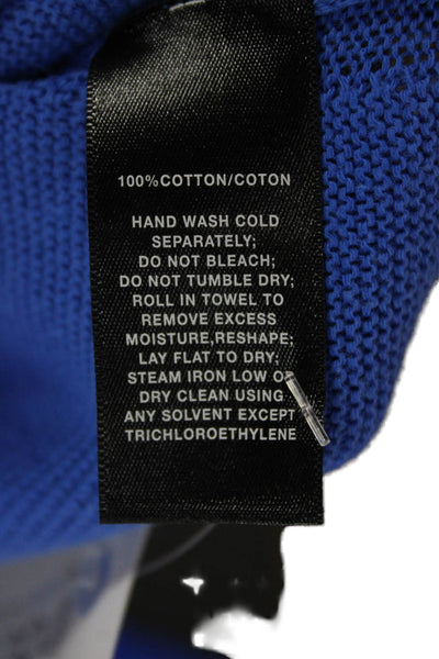Lafayette 148 New York Womens Pullover Cotton Blue Long Sleeve Size 0P