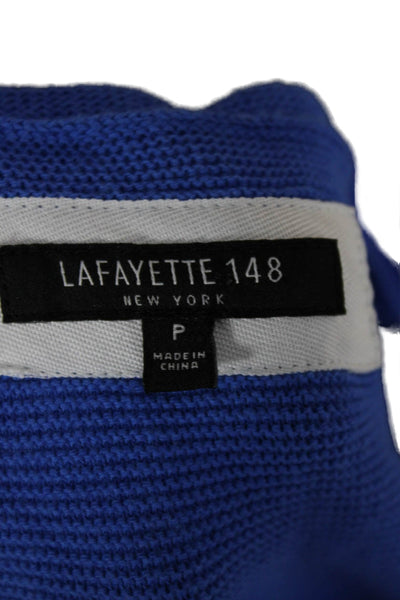 Lafayette 148 New York Womens Pullover Cotton Blue Long Sleeve Size 0P