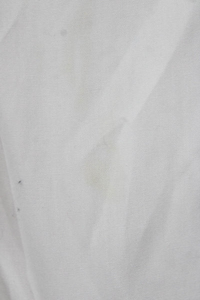 Zara Womens Cotton Collared Basic Button-Up 3/4 Sleeve White Size L