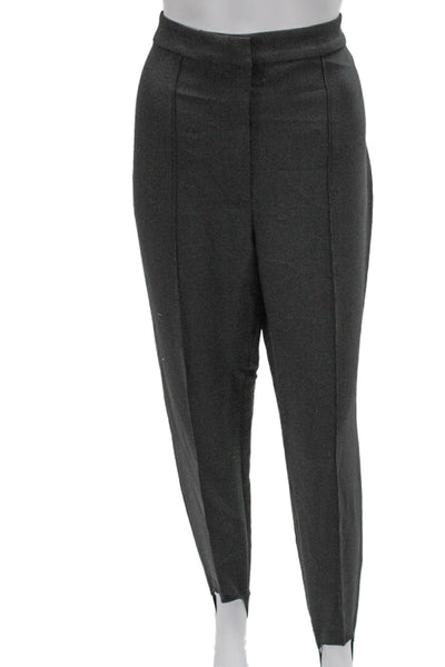 Zara Womens Dress Pants Gray Elastane Zip Classic Size L