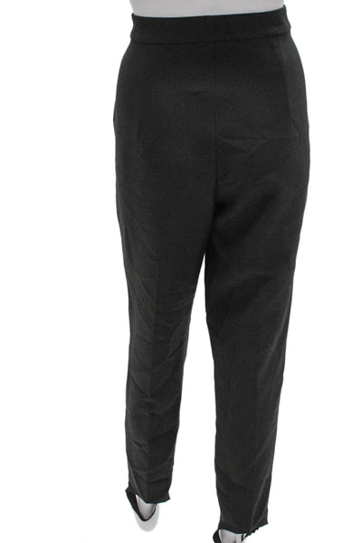 Zara Womens Dress Pants Gray Elastane Zip Classic Size L