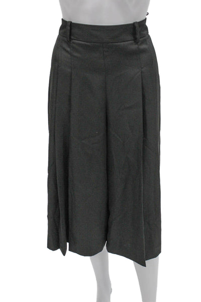 Zara Women Cropped Gray Polyester Pants Size M