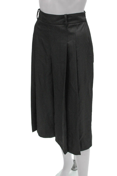 Zara Women Cropped Gray Polyester Pants Size M