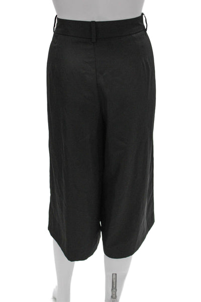 Zara Women Cropped Gray Polyester Pants Size M