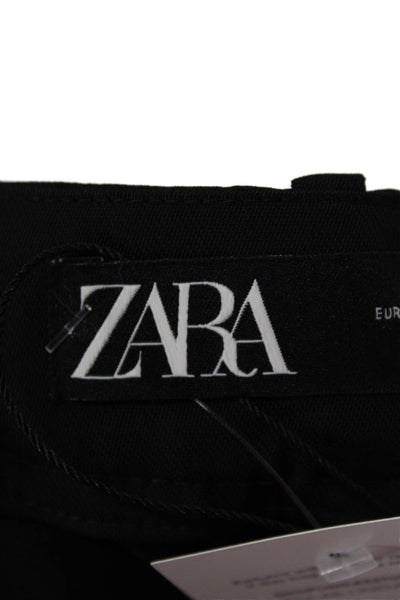 Zara Women Cropped Gray Polyester Pants Size M