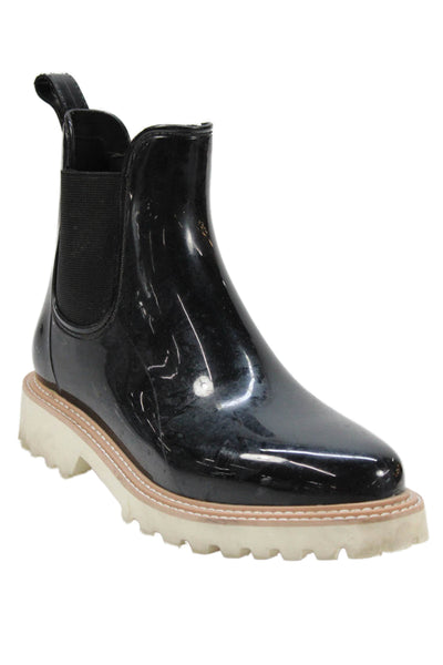 Dolce Vita Womens Pull On Chelsea Rainboots Black Size 8