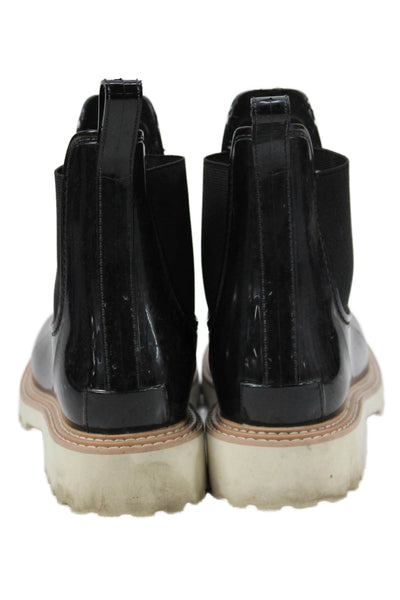 Dolce Vita Womens Pull On Chelsea Rainboots Black Size 8