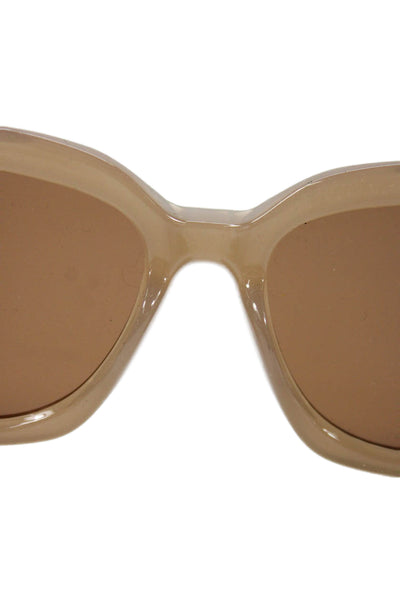 Sojos Womens Solid Cat Eye Sunglasses Beige Size 56-16 140