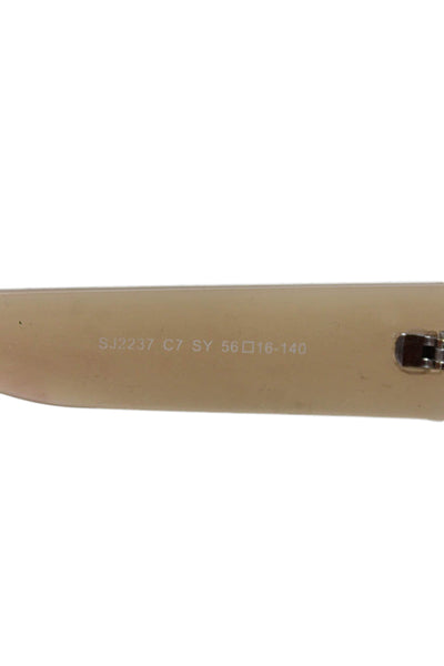 Sojos Womens Solid Cat Eye Sunglasses Beige Size 56-16 140