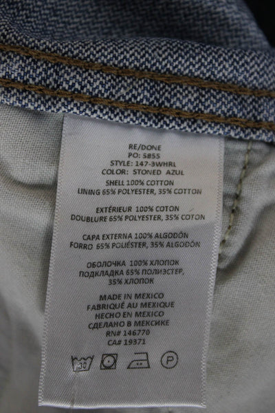 Re/Done Women Straight Jeans Blue High Rise Vintage Size 30