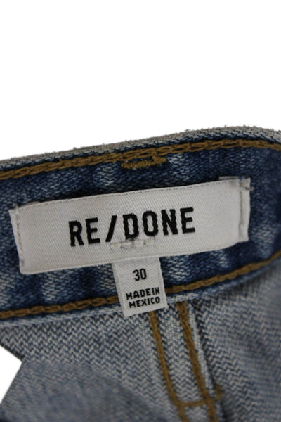 Re/Done Women Straight Jeans Blue High Rise Vintage Size 30