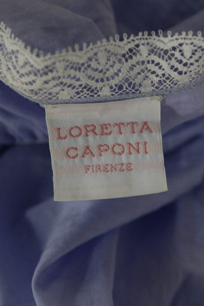 Loretta Caponi Womens Purple Maxi Dress V-Neck Sleeveless 100% Cotton Size XL