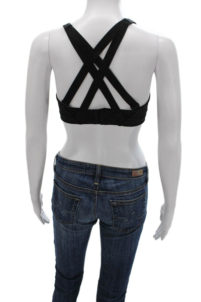 Lululemon Womens Strappy Back Sports Bra Black Size 34 C