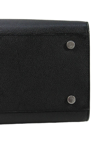Saint Laurent Womens Leather Sac De Jour Tote Shoulder Handbag Black
