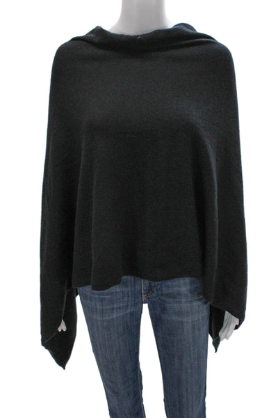 Saks Fifth Avenue Women Cape Cashmere Sweater Black Long Sleeve Size XS
