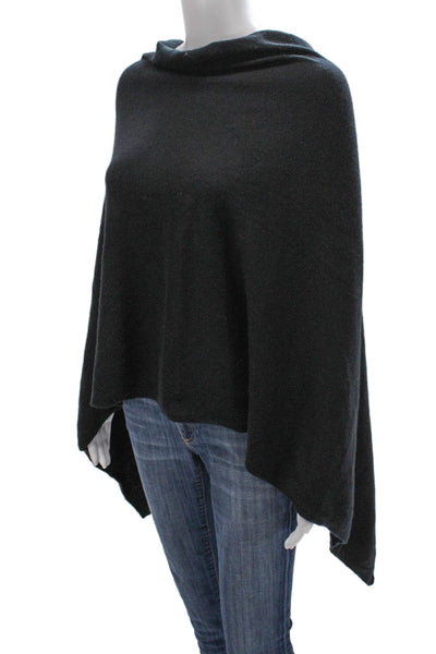 Saks Fifth Avenue Women Cape Cashmere Sweater Black Long Sleeve Size XS