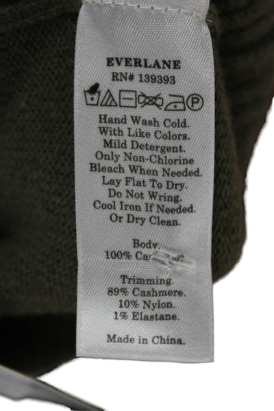 Everlane Womens Collared Cashmere Pullover Sweater Green Size S