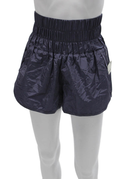 FP Movement Womens Athletic Blue Nylon Shorts Size M
