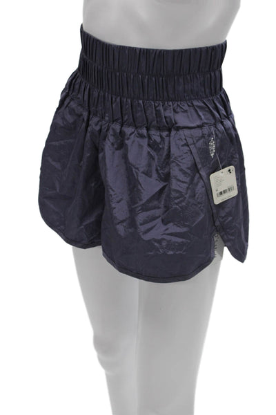 FP Movement Womens Athletic Blue Nylon Shorts Size M