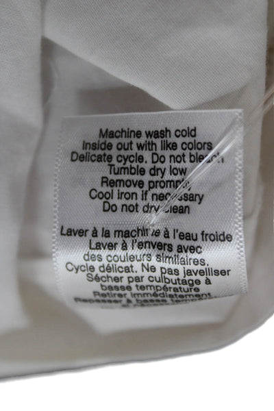 Veronica Beard Women Tiered White Cotton Sleeveless Dress Size S