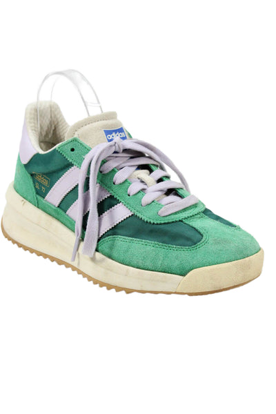 Adidas Womens Suede SL 72 Lace Up Sneakers Green Size 8