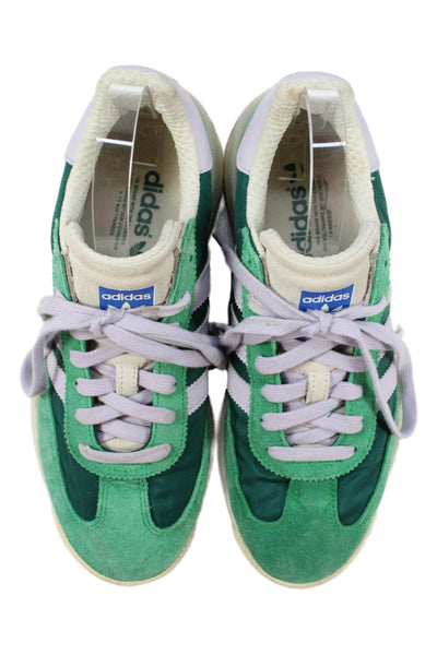Adidas Womens Suede SL 72 Lace Up Sneakers Green Size 8