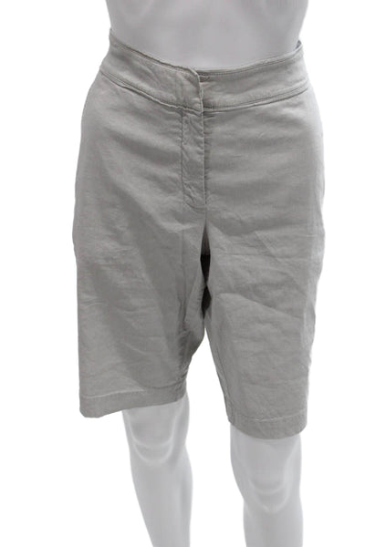 Eileen Fisher Women Bermuda Shorts Gray Size 12