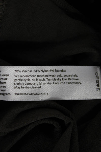Eileen Fisher Women Cropped Leggings Brown Viscose Pull On Size M