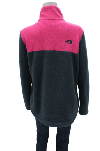 The North Face Womens Basic Jacket Pink Zip Polyester Long Sleeve Size L