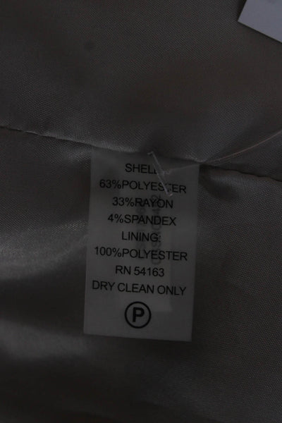Calvin Klein Women Basic Jacket Beige Polyester Button Long Sleeve Size 6