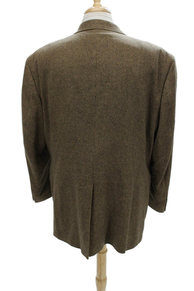 Gianfranco Ruffini Mens Blazer Brown Camel Hair Check Size 46