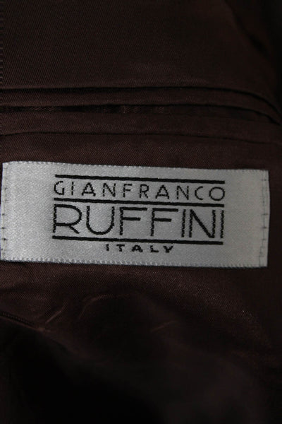Gianfranco Ruffini Mens Blazer Brown Camel Hair Check Size 46