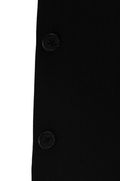 Egara Mens Striped Black 2 Piece Suit Jacket Wool Blend Buttoned Formal Size 42