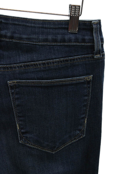 NYDJ Women Straight Jeans Blue Cotton Mid Rise Button Fly Size 6