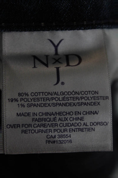 NYDJ Women Straight Jeans Blue Cotton Mid Rise Button Fly Size 6