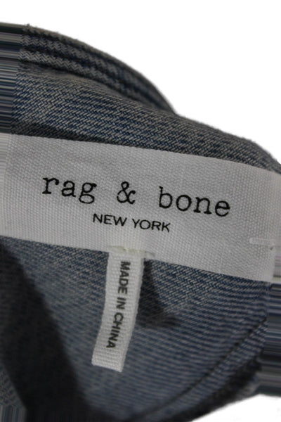 Rag & Bone Women Tank Dress Denim Mid Calf Sleeveless Button Blue Size 2