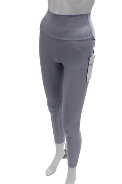 Alo Womens Ankle Leggings Purple Athletic Polyester Elastane Size 2XS