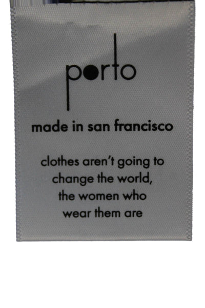Porto Womens Basic Jacket Black Viscose Collared Button 3/4 Sleeve Size 0