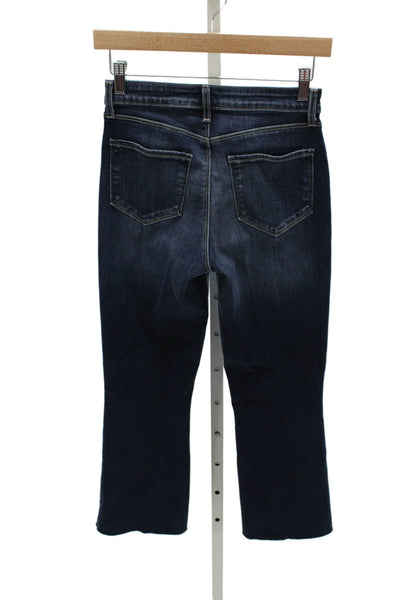 L'Agence Women Blue Cropped Mid Rise Jeans Size 24
