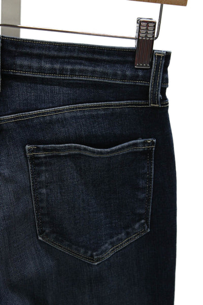 L'Agence Women Blue Cropped Mid Rise Jeans Size 24
