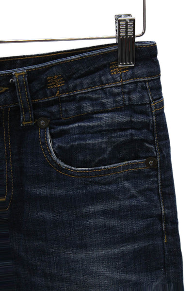R13 Womens Skinny Jeans Blue Cotton Mid Rise 27in Inseam Size 24