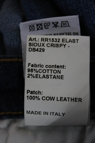 R13 Womens Skinny Jeans Blue Cotton Mid Rise 27in Inseam Size 24
